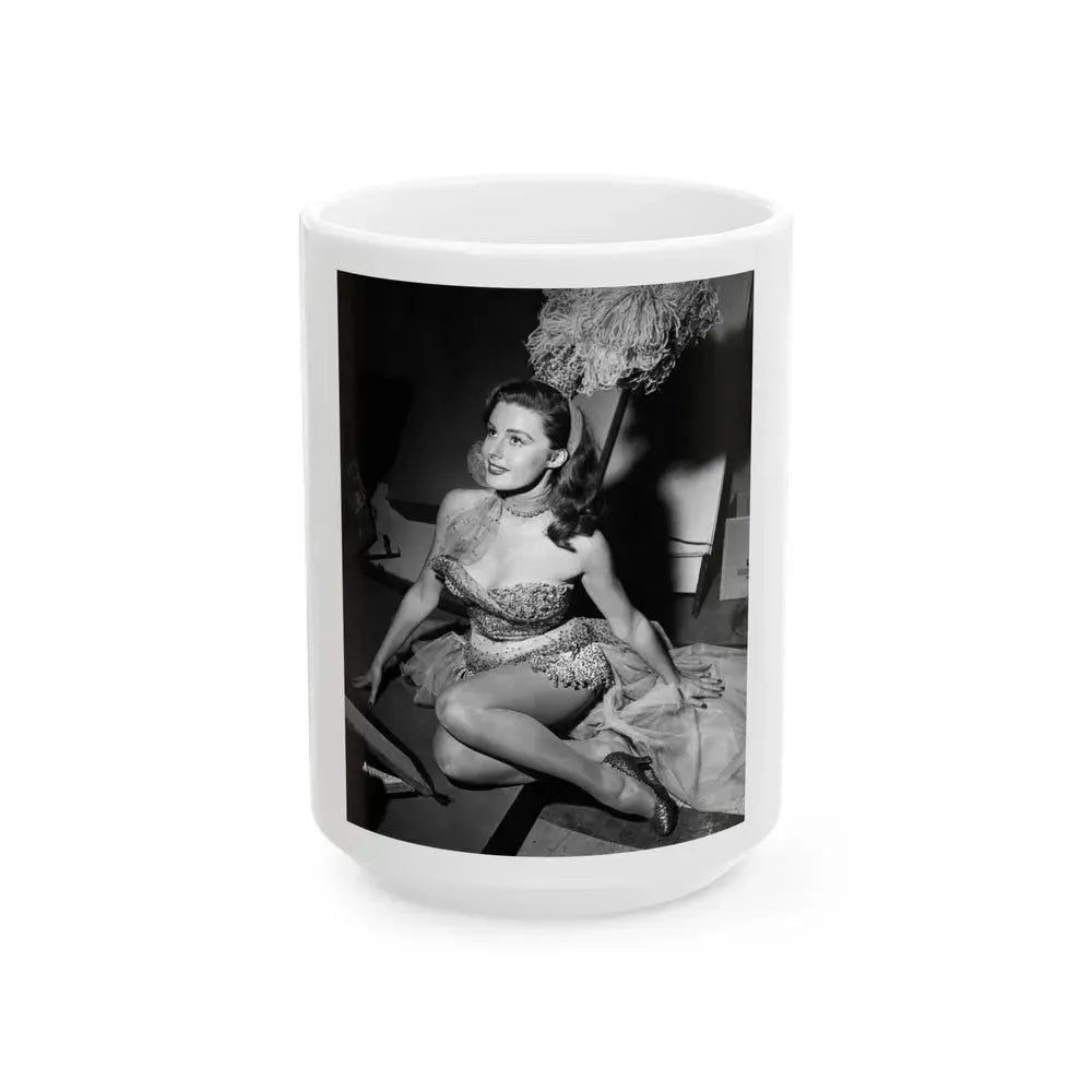 Elaine Stewart #147 (Vintage Female Icon) White Coffee Mug 15oz - Go Mug Yourself