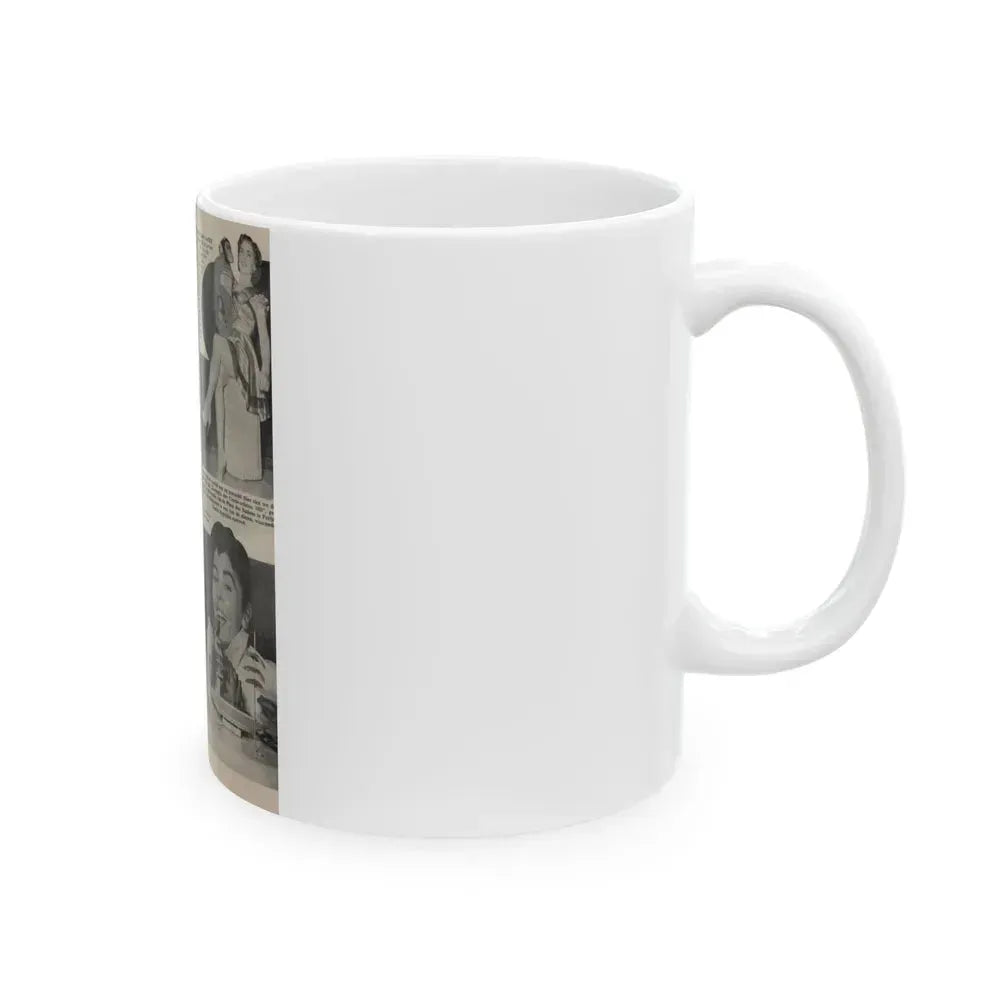 Elaine Stewart #161 (Vintage Female Icon) White Coffee Mug - Go Mug Yourself