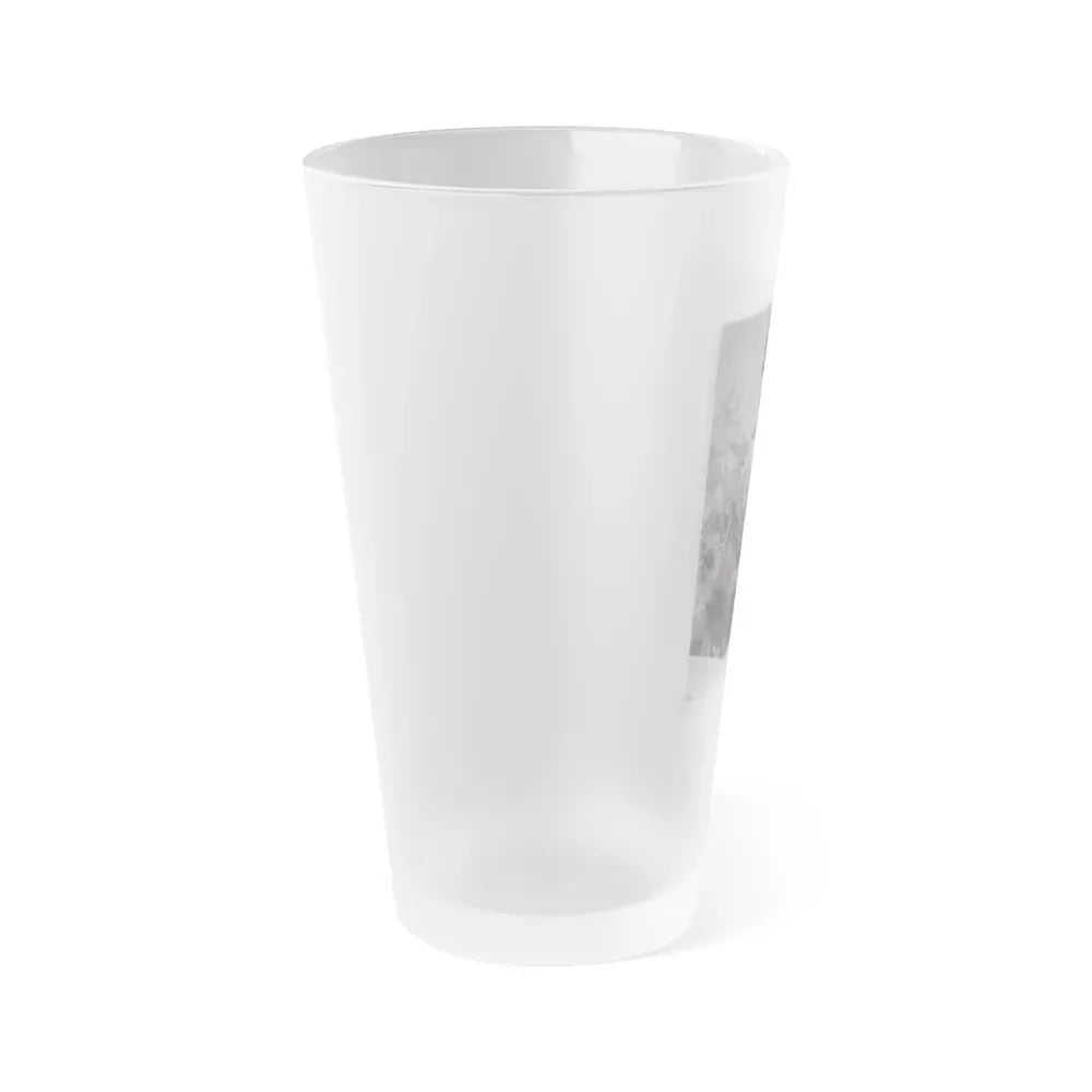 Elaine Stewart #164 - Negative Struck B&W 8x10 50's Era Full Body 1 Piece Swimsuit Cheesecake HQ Photo (Vintage Female Icon) Frosted Pint Glass 16oz - Go Mug Yourself