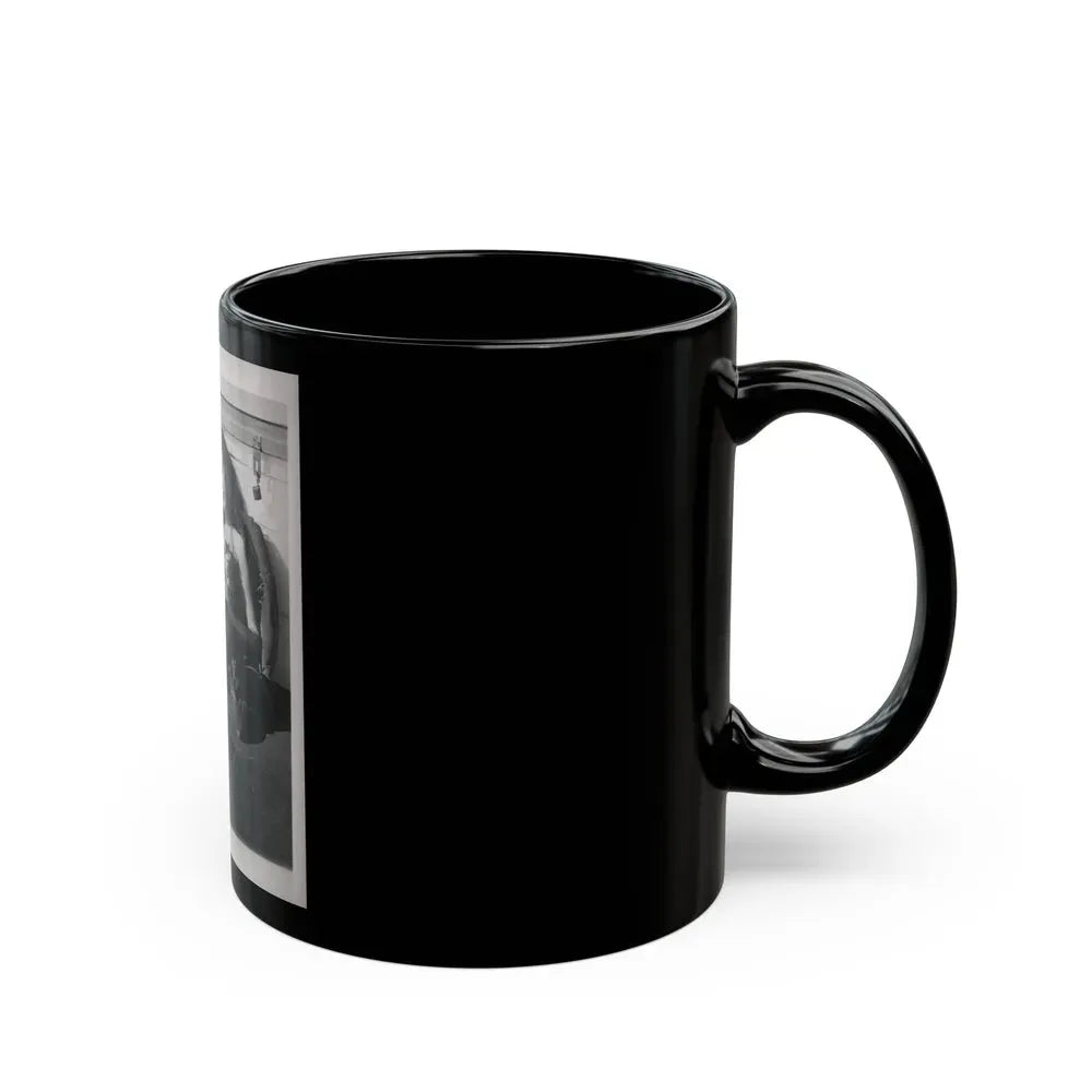 Elaine Stewart #166 - Negative Struck B&W 8x10 50's Era Full Body 1 Piece Swimsuit Cheesecake HQ Photo (Vintage Female Icon) Black Coffee Mug - Go Mug Yourself