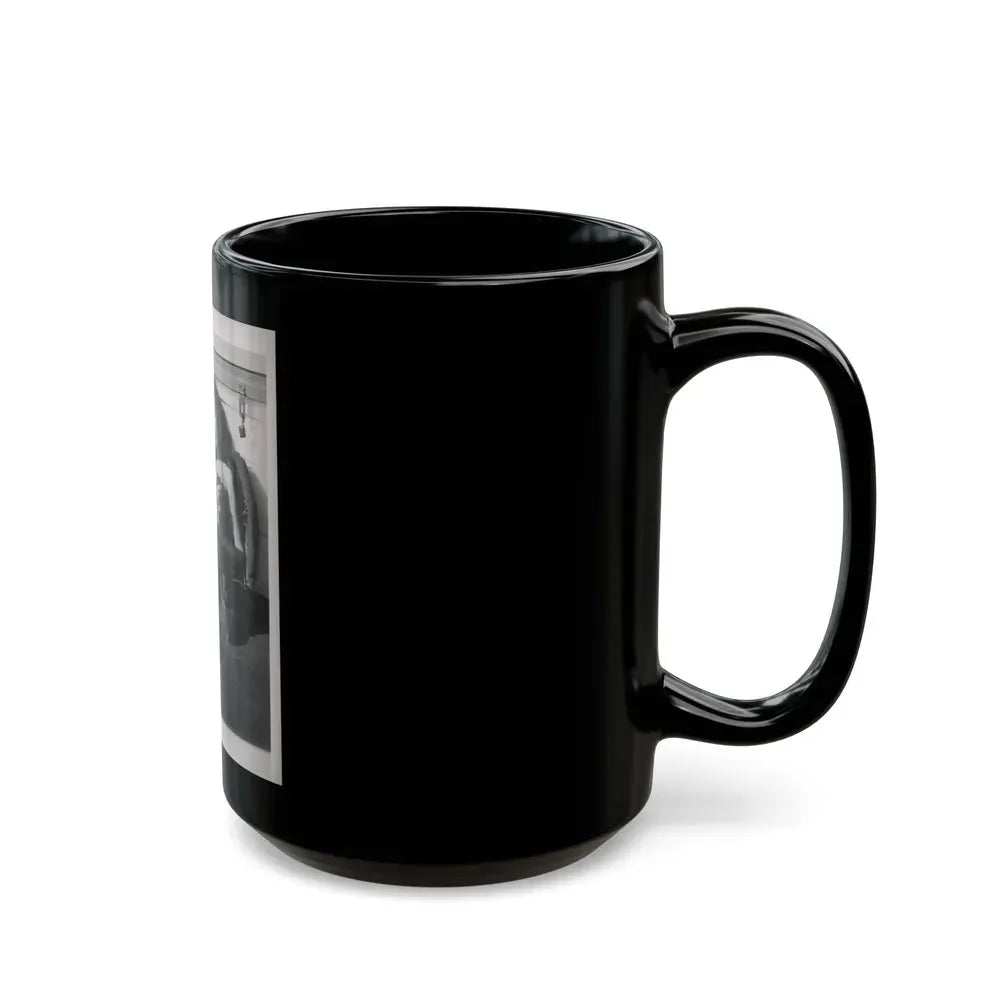 Elaine Stewart #166 - Negative Struck B&W 8x10 50's Era Full Body 1 Piece Swimsuit Cheesecake HQ Photo (Vintage Female Icon) Black Coffee Mug - Go Mug Yourself