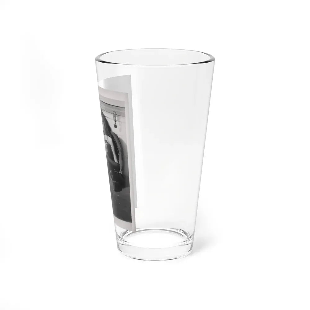 Elaine Stewart #166 - Negative Struck B&W 8x10 50's Era Full Body 1 Piece Swimsuit Cheesecake HQ Photo (Vintage Female Icon) Pint Glass 16oz - Go Mug Yourself