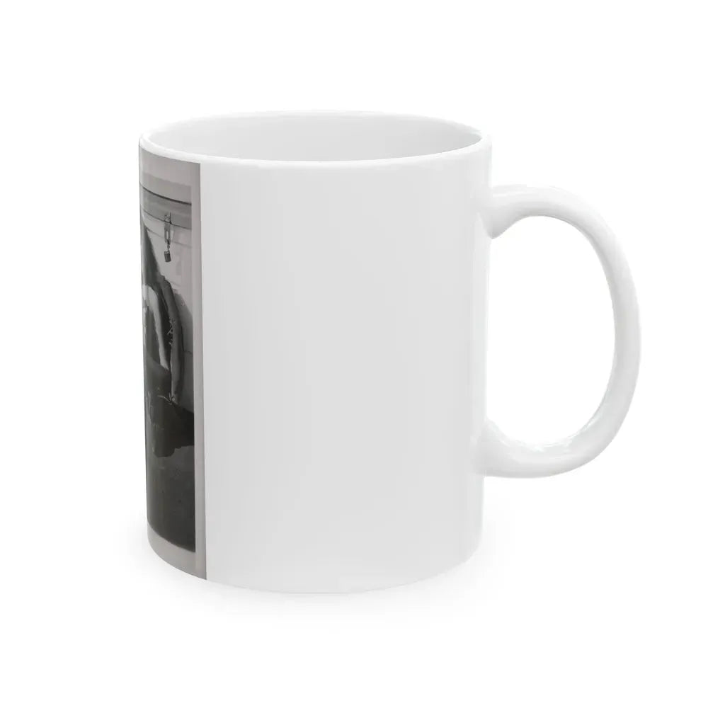 Elaine Stewart #166 - Negative Struck B&W 8x10 50's Era Full Body 1 Piece Swimsuit Cheesecake HQ Photo (Vintage Female Icon) White Coffee Mug - Go Mug Yourself