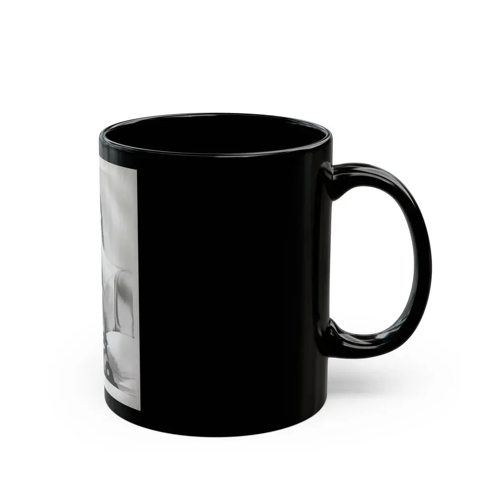 Elaine Stewart #167 - Negative Struck B&W 8x10 50's Head & Upper Body Body 1 Piece Swimsuit Cheesecake HQ Photo (Vintage Female Icon) Black Coffee Mug - Go Mug Yourself