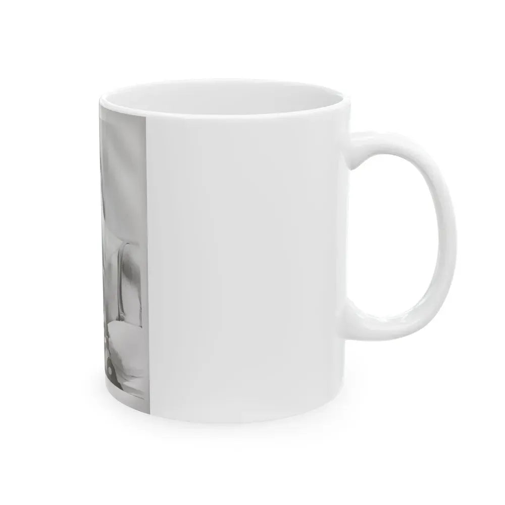 Elaine Stewart #167 - Negative Struck B&W 8x10 50's Head & Upper Body Body 1 Piece Swimsuit Cheesecake HQ Photo (Vintage Female Icon) White Coffee Mug - Go Mug Yourself