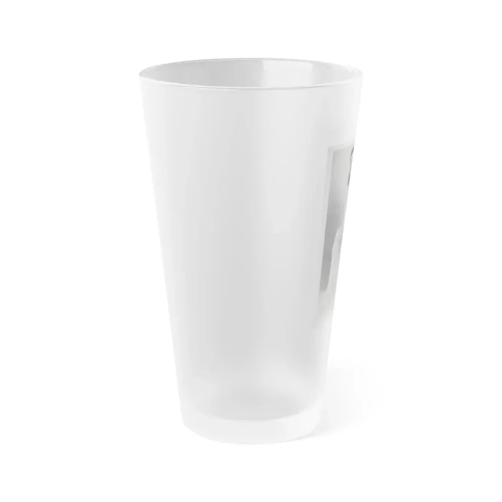 Elaine Stewart #168 - Negative Struck B&W 8x10 50's Era Full Body Glamour Dress HQ Photo (Vintage Female Icon) Frosted Pint Glass 16oz - Go Mug Yourself