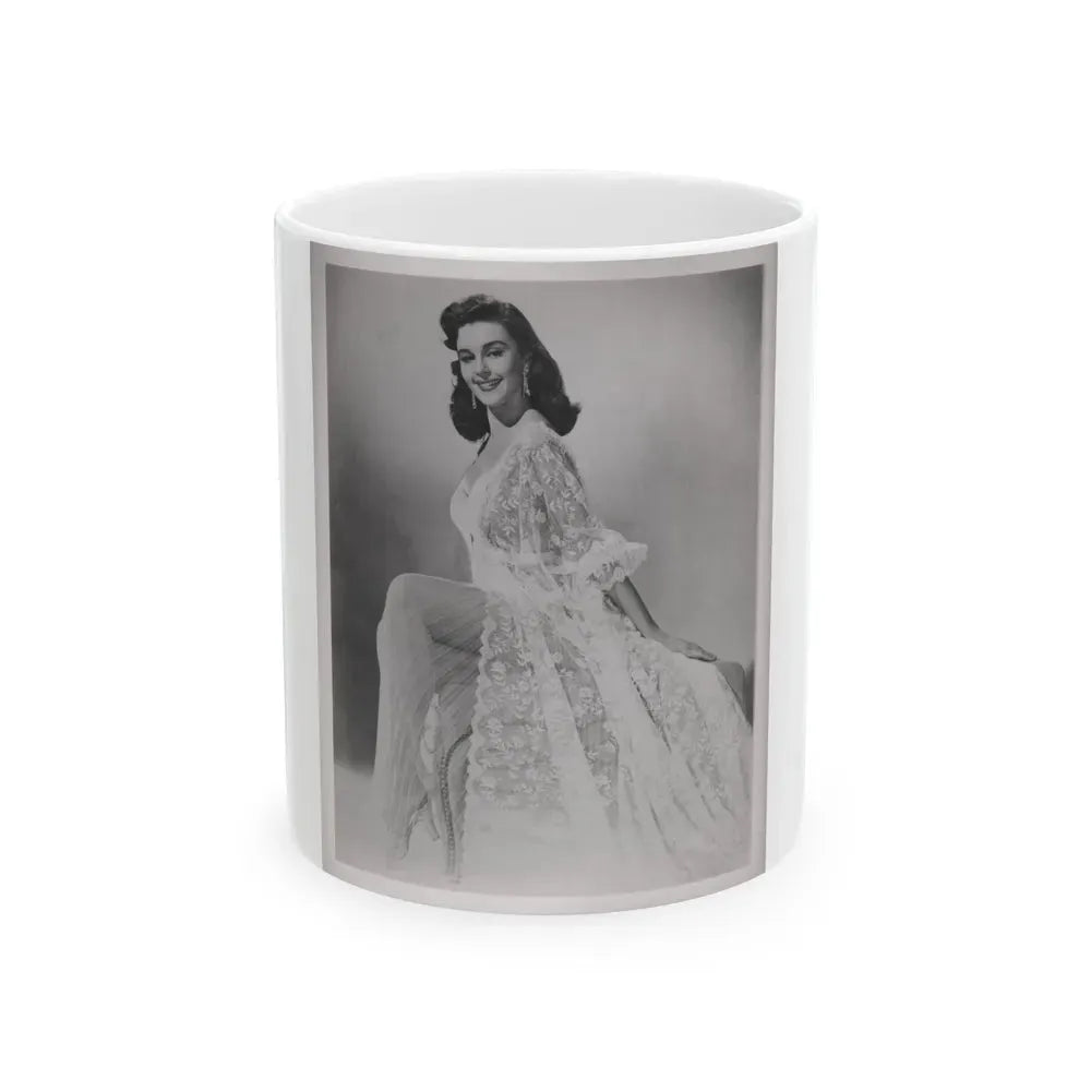 Elaine Stewart #168 - Negative Struck B&W 8x10 50's Era Full Body Glamour Dress HQ Photo (Vintage Female Icon) White Coffee Mug 11oz - Go Mug Yourself
