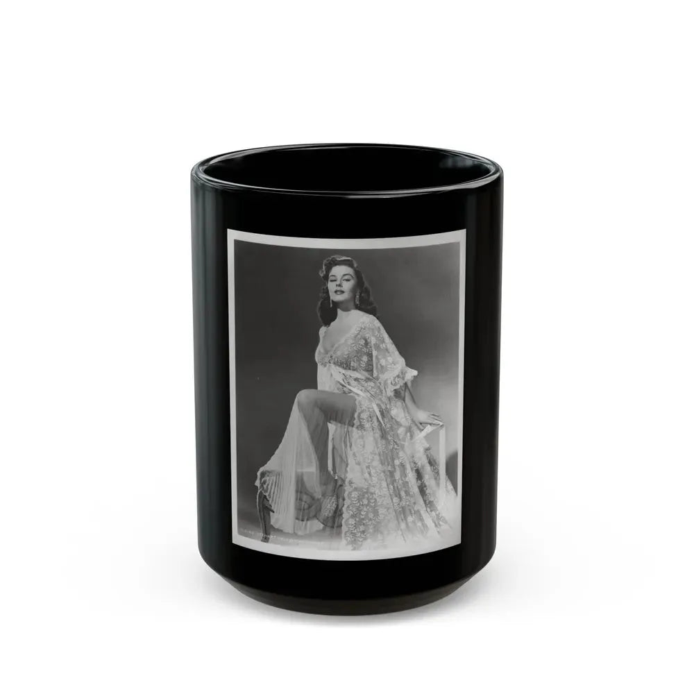 Elaine Stewart #169 - Negative Struck B&W 8x10 50's Era Full Body Glamour Dress HQ Photo (Vintage Female Icon) Black Coffee Mug 15oz - Go Mug Yourself