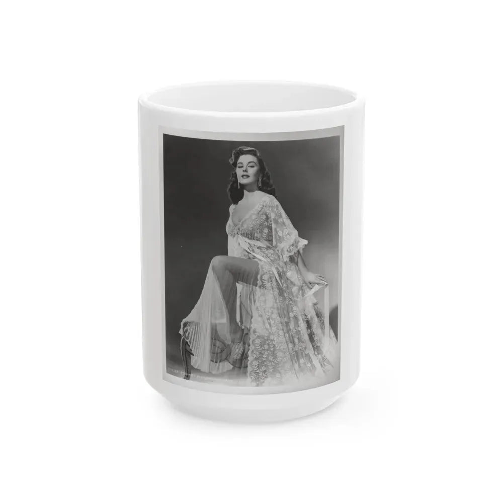 Elaine Stewart #169 - Negative Struck B&W 8x10 50's Era Full Body Glamour Dress HQ Photo (Vintage Female Icon) White Coffee Mug 15oz - Go Mug Yourself
