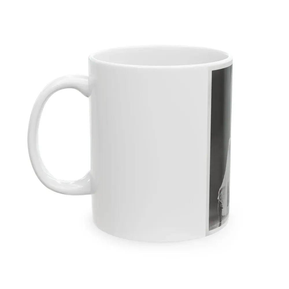 Elaine Stewart #169 - Negative Struck B&W 8x10 50's Era Full Body Glamour Dress HQ Photo (Vintage Female Icon) White Coffee Mug - Go Mug Yourself