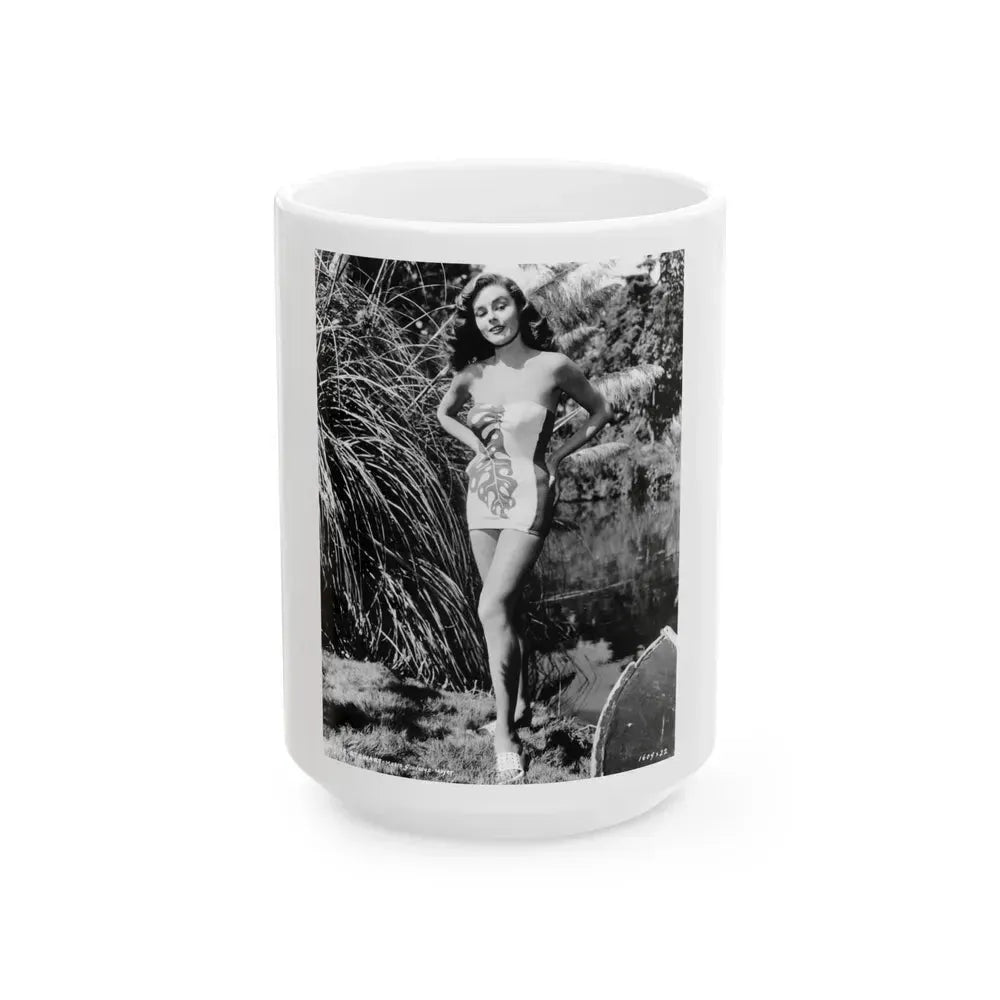 Elaine Stewart #179 (Vintage Female Icon) White Coffee Mug 15oz - Go Mug Yourself