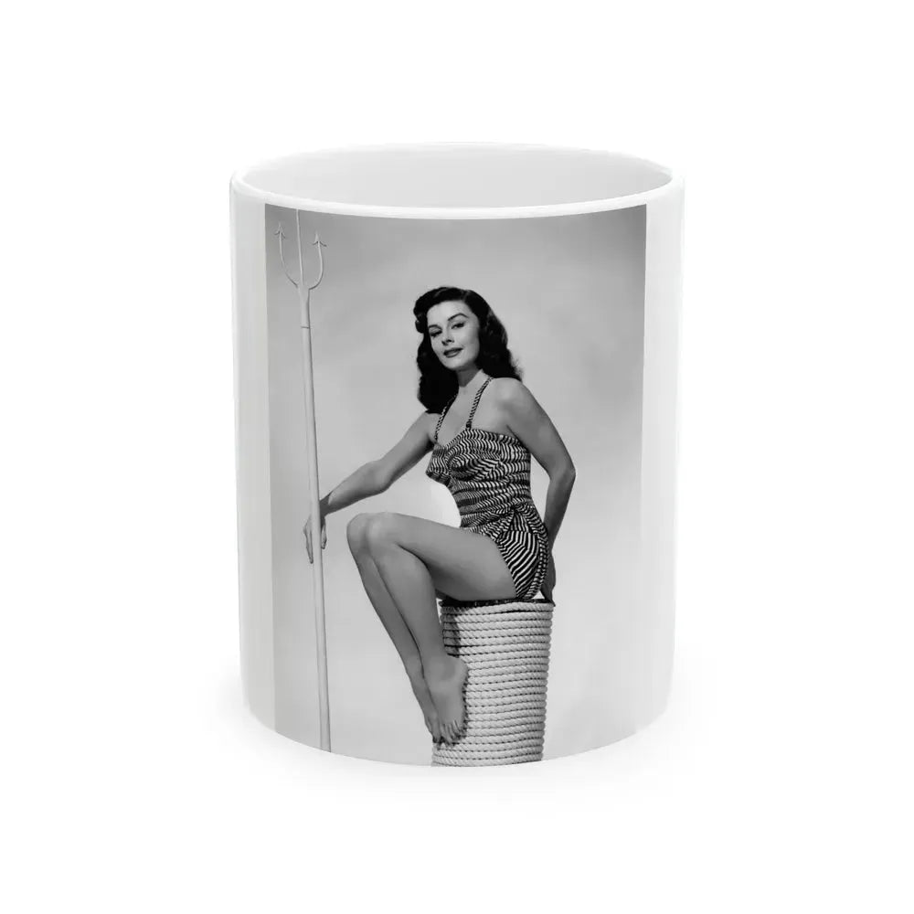 Elaine Stewart #32 (Vintage Female Icon) White Coffee Mug 11oz - Go Mug Yourself