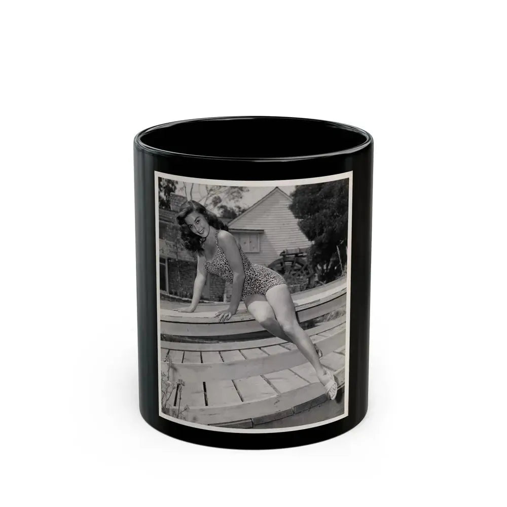 Elaine Stewart #65 (Vintage Female Icon) Black Coffee Mug 11oz - Go Mug Yourself