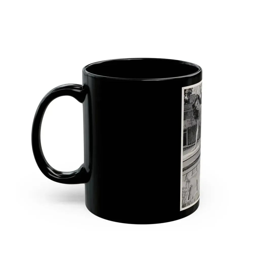 Elaine Stewart #65 (Vintage Female Icon) Black Coffee Mug - Go Mug Yourself