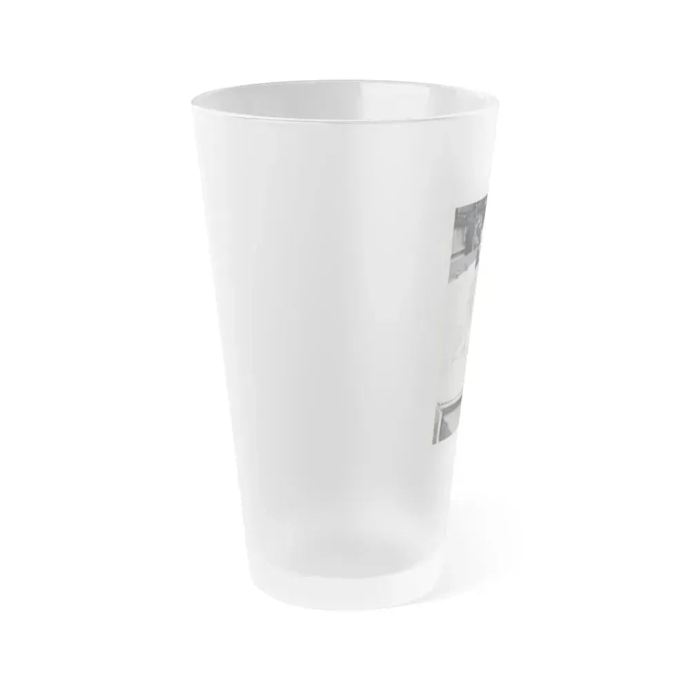 Elaine Stewart #73 (Vintage Female Icon) Frosted Pint Glass 16oz - Go Mug Yourself