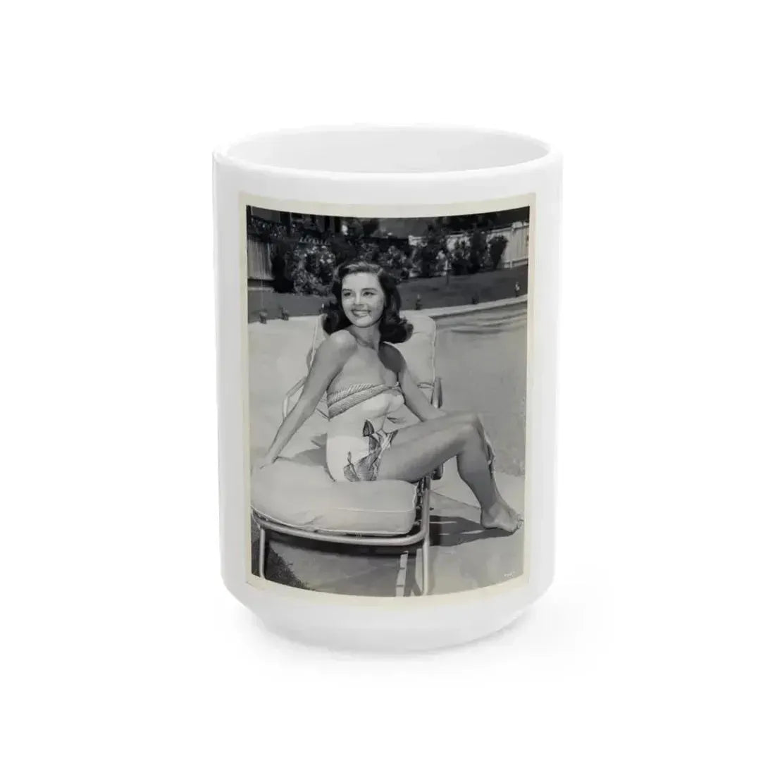 Elaine Stewart #73 (Vintage Female Icon) White Coffee Mug 15oz - Go Mug Yourself