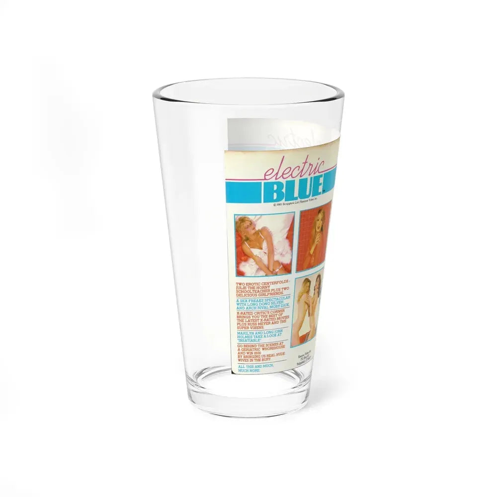 ELECTRIC BLUE (VHS COVER) Pint Glass 16oz - Go Mug Yourself