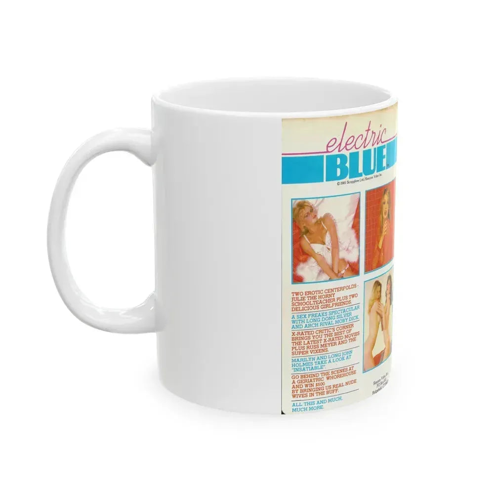 ELECTRIC BLUE (VHS COVER) - White Coffee Mug - Go Mug Yourself
