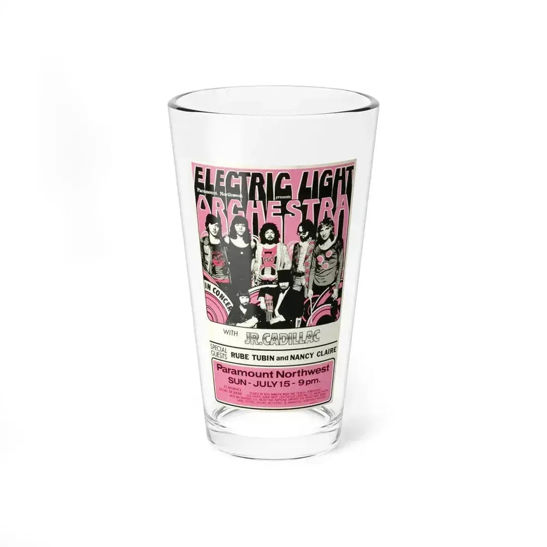 electric light orchestra paramount northwest concert 1973 (Music Poster) Pint Glass 16oz 16oz - Go Mug Yourself