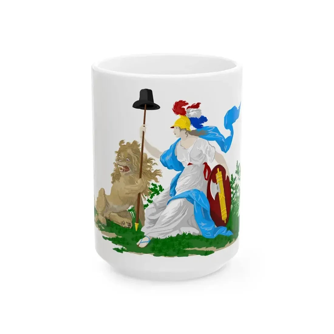 Element uit de vlag van de marine van de Bataafse Republiek (Netherlands) White Coffee Mug 15oz - Go Mug Yourself