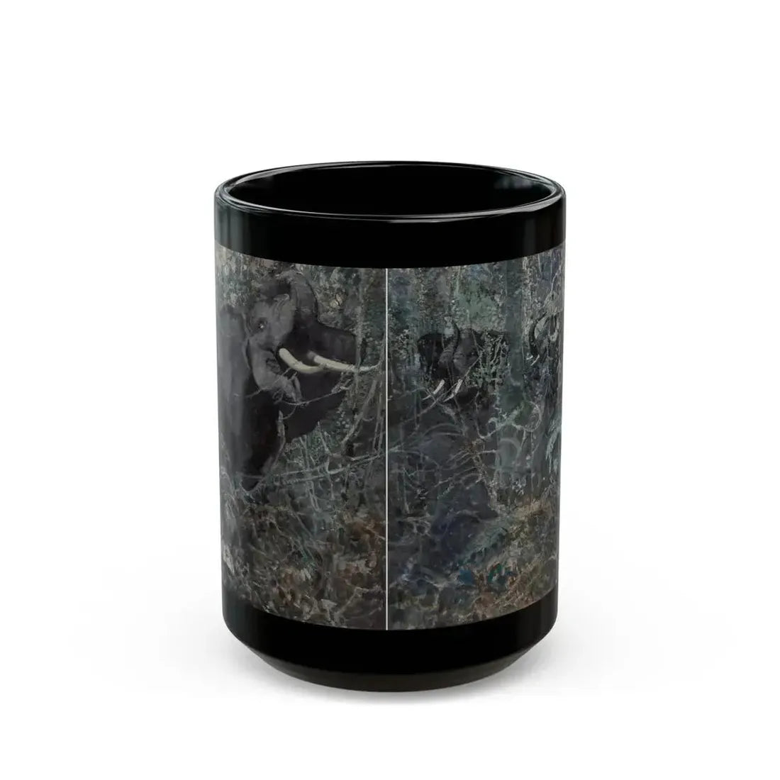 Elephant Story, The American Magazine story illustrations, July, December 1914 - Black Coffee Mug 15oz - Go Mug Yourself