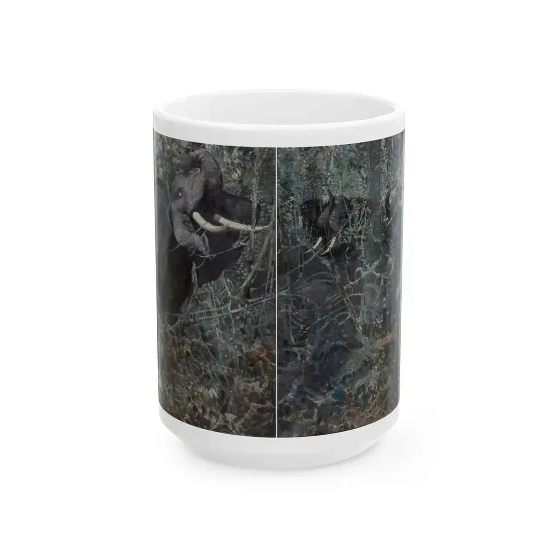 Elephant Story, The American Magazine story illustrations, July, December 1914 - White Coffee Mug 15oz - Go Mug Yourself
