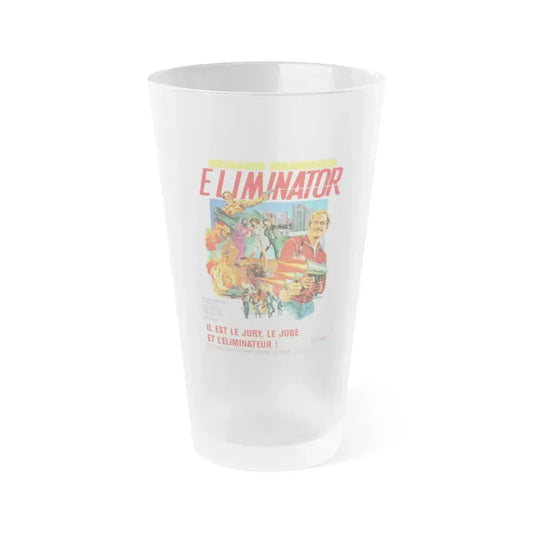 ELIMINATOR (BLOOD DEBTS) 1985 Movie Poster - Frosted Pint Glass 16oz 16oz Frosted - Go Mug Yourself