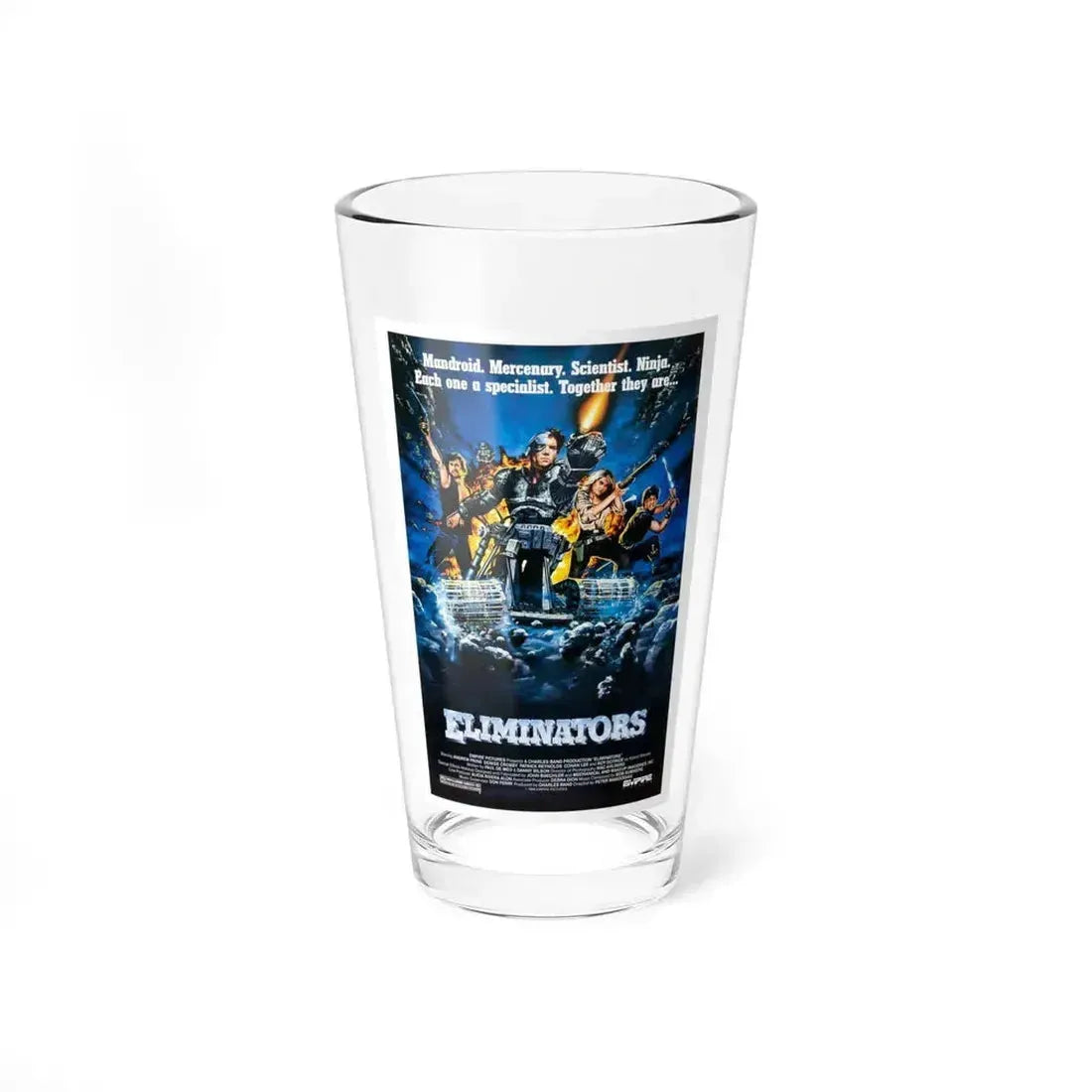 ELIMINATORS 1986 Movie Poster - Pint Glass 16oz 16oz - Go Mug Yourself