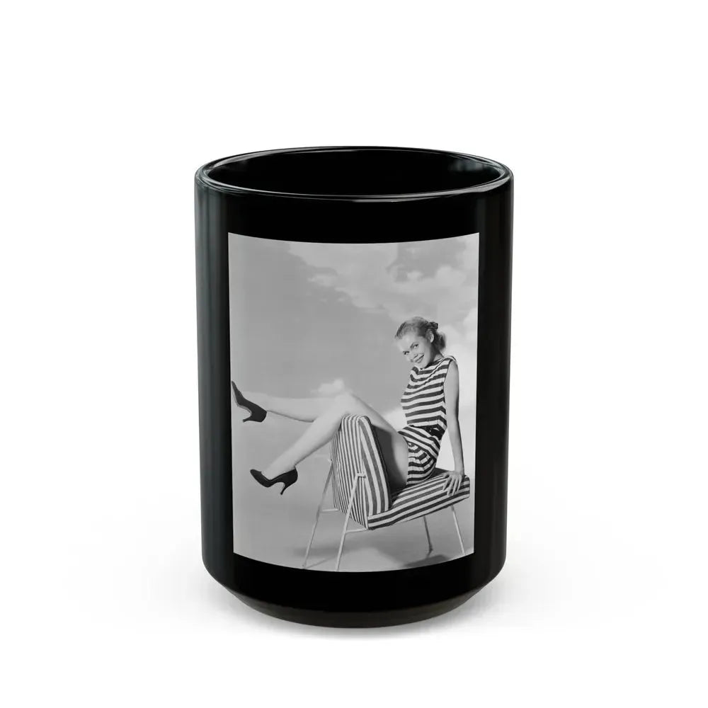 Elizabeth Montgomery #82 (Vintage Female Icon) Black Coffee Mug 15oz - Go Mug Yourself