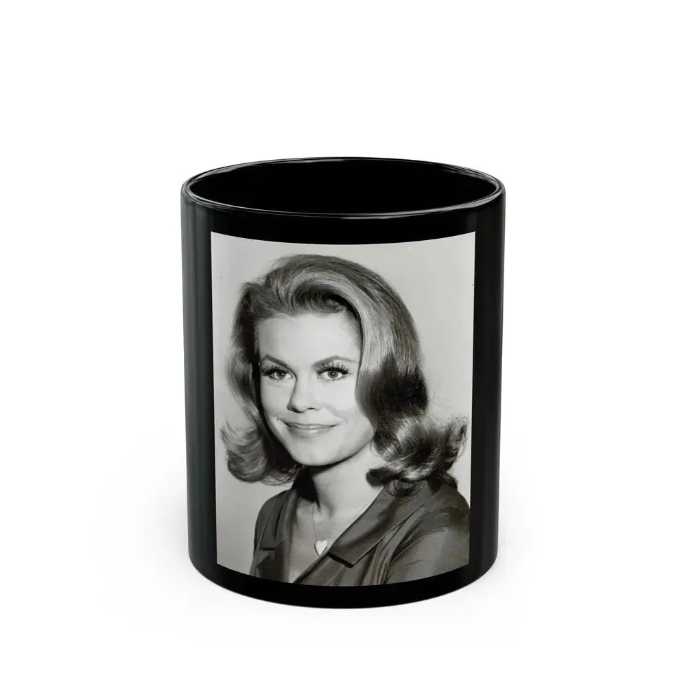 Elizabeth Montgomery #92 (Vintage Female Icon) Black Coffee Mug 11oz - Go Mug Yourself