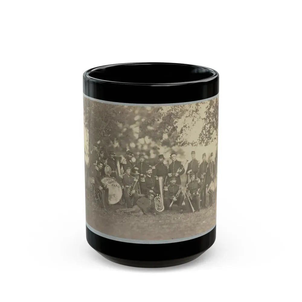 Elmira Cornet Band, Thirty-Third Regiment, Of The New York State Volunteers, July 1861 (U.S. Civil War) Black Coffee Mug 15oz - Go Mug Yourself