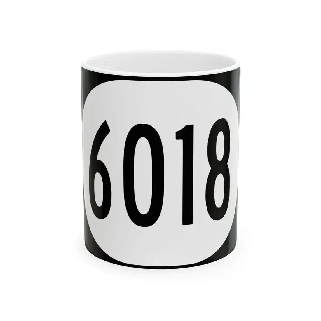 Elongated circle 6018 (Kentucky) (Road Sign) White Coffee Mug 11oz - Go Mug Yourself