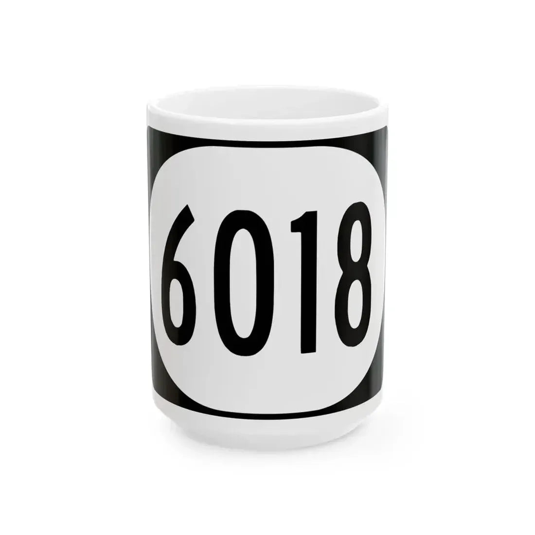 Elongated circle 6018 (Kentucky) (Road Sign) White Coffee Mug 15oz - Go Mug Yourself
