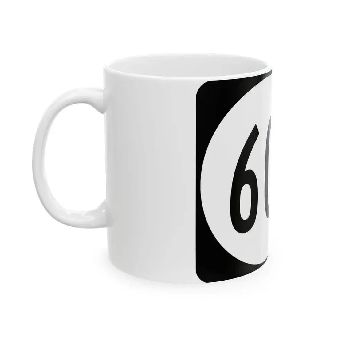 Elongated circle 6018 (Kentucky) (Road Sign) White Coffee Mug - Go Mug Yourself