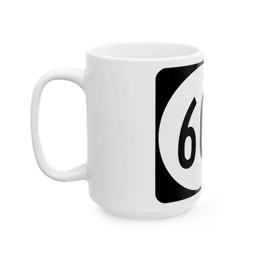 Elongated circle 6018 (Kentucky) (Road Sign) White Coffee Mug - Go Mug Yourself