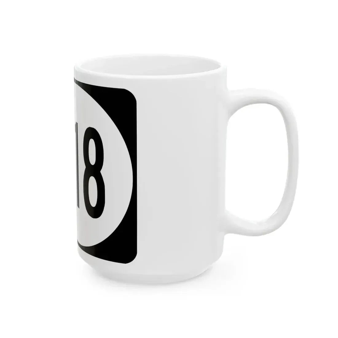 Elongated circle 6018 (Kentucky) (Road Sign) White Coffee Mug - Go Mug Yourself