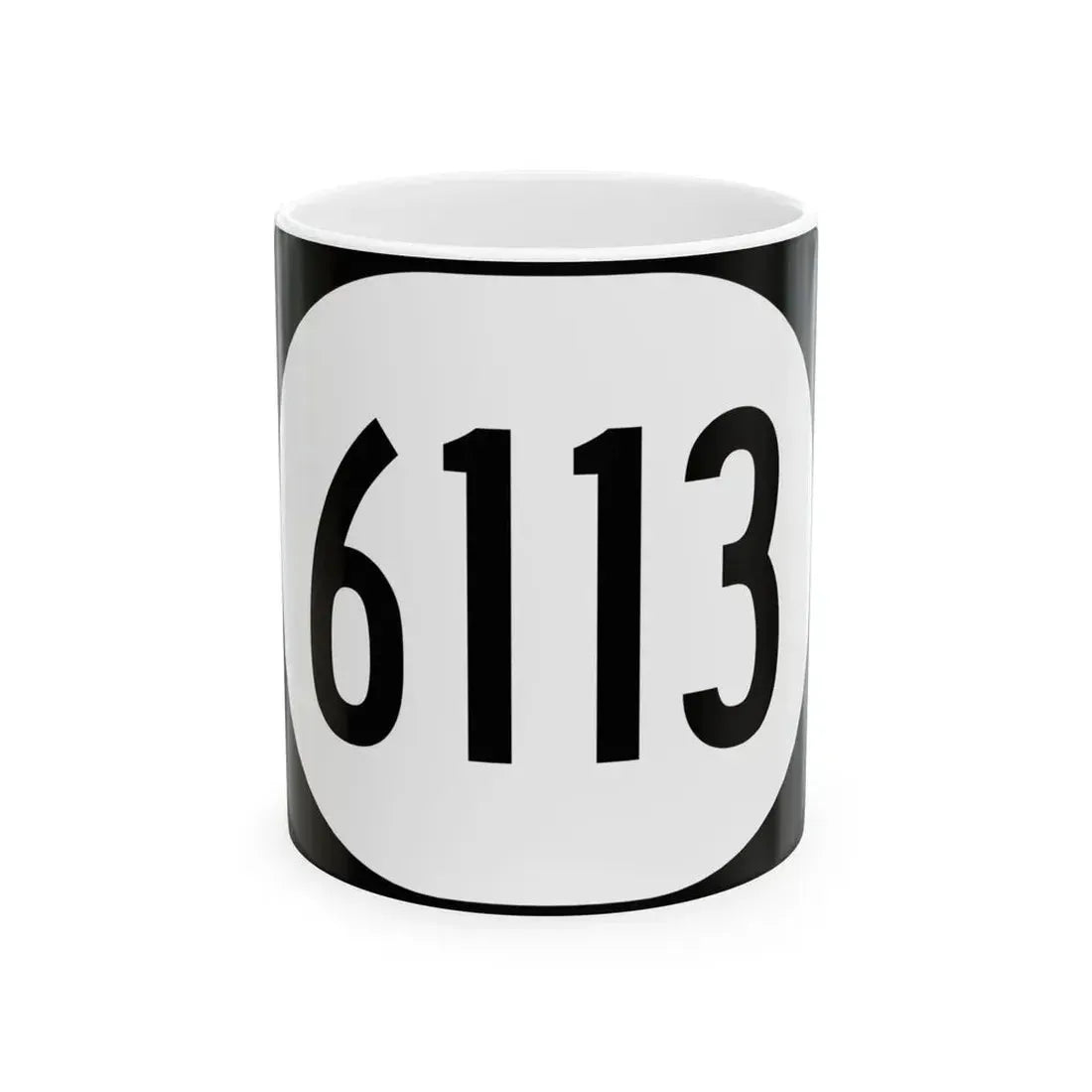 Elongated circle 6113 (Kentucky) (Road Sign) White Coffee Mug 11oz - Go Mug Yourself