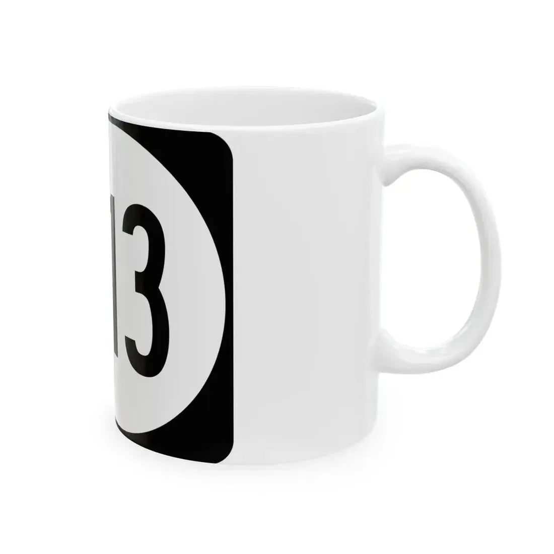Elongated circle 6113 (Kentucky) (Road Sign) White Coffee Mug - Go Mug Yourself