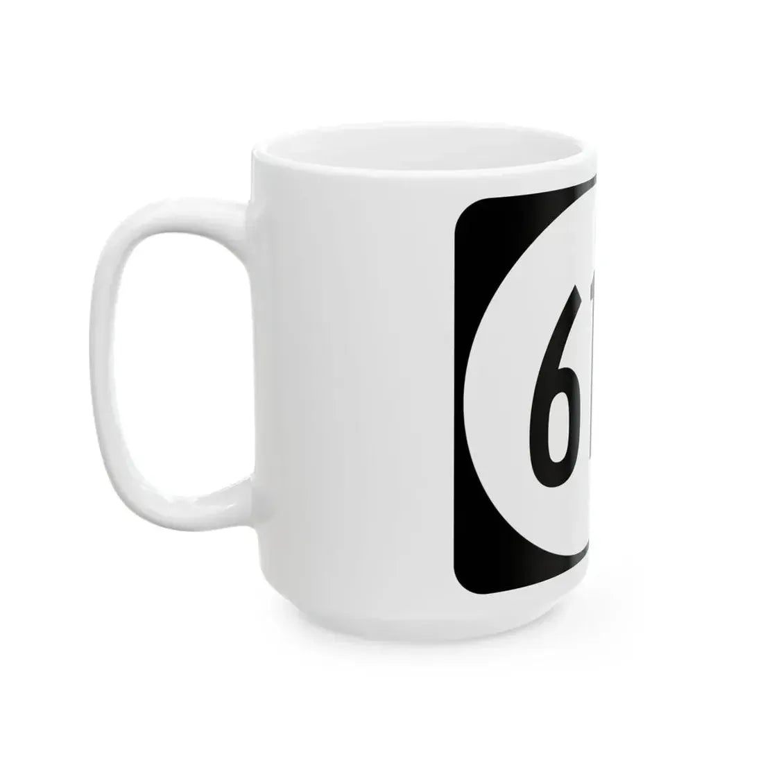 Elongated circle 6113 (Kentucky) (Road Sign) White Coffee Mug - Go Mug Yourself