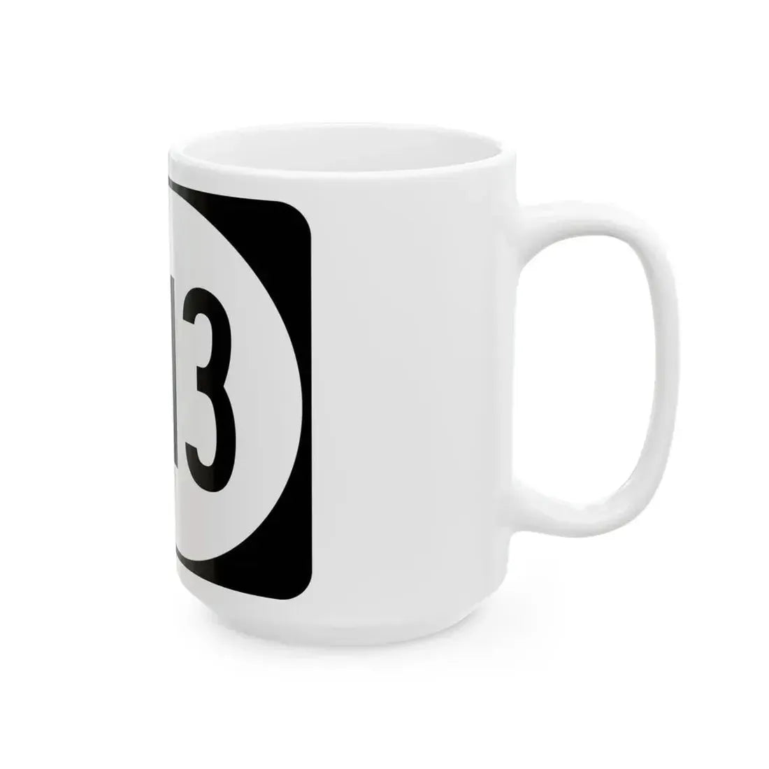 Elongated circle 6113 (Kentucky) (Road Sign) White Coffee Mug - Go Mug Yourself