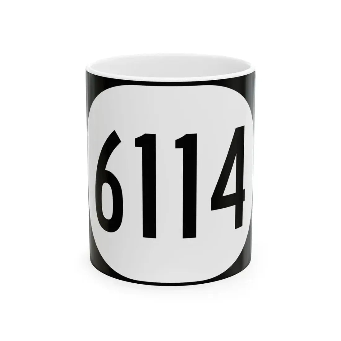 Elongated circle 6114 (Kentucky) (Road Sign) White Coffee Mug 11oz - Go Mug Yourself