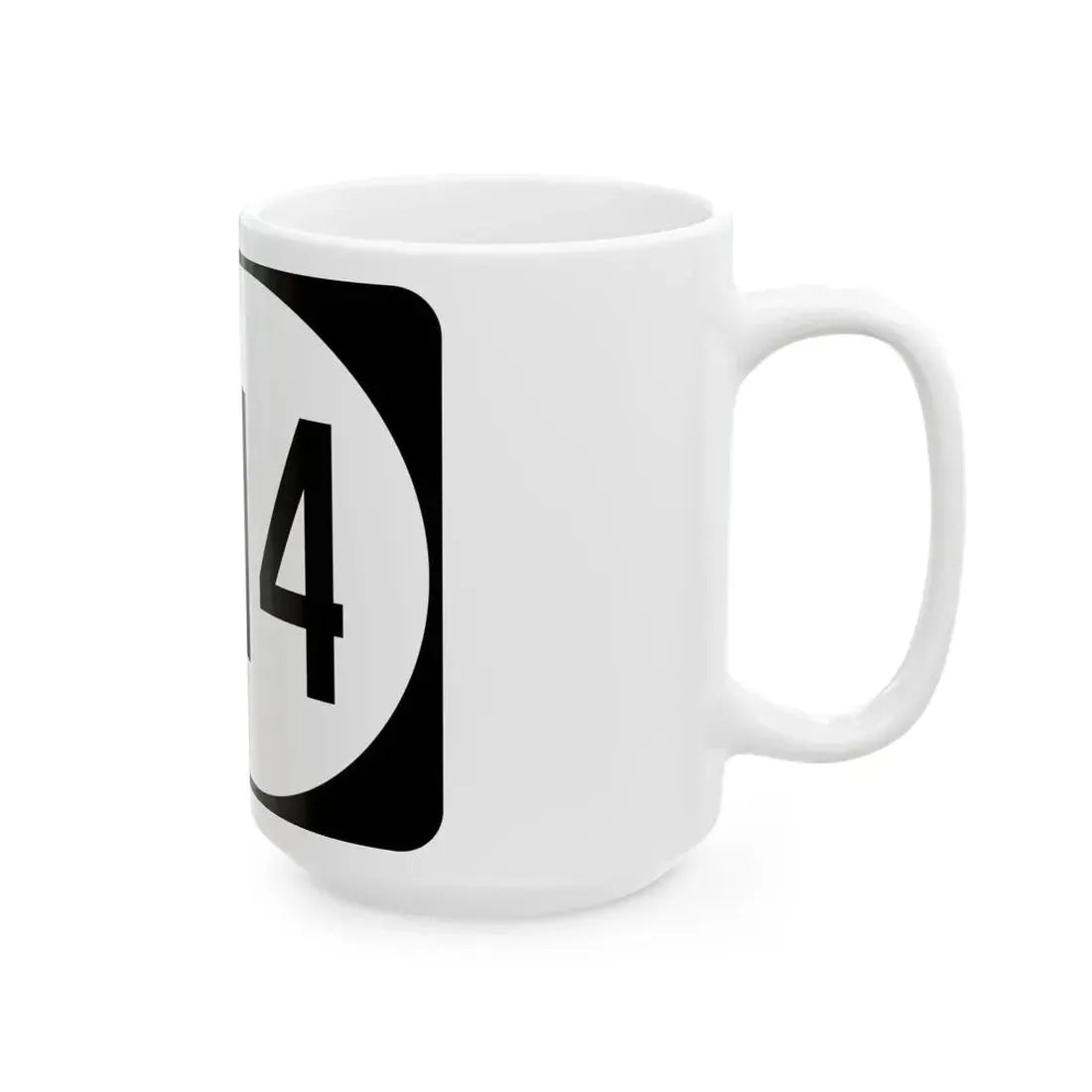 Elongated circle 6114 (Kentucky) (Road Sign) White Coffee Mug - Go Mug Yourself