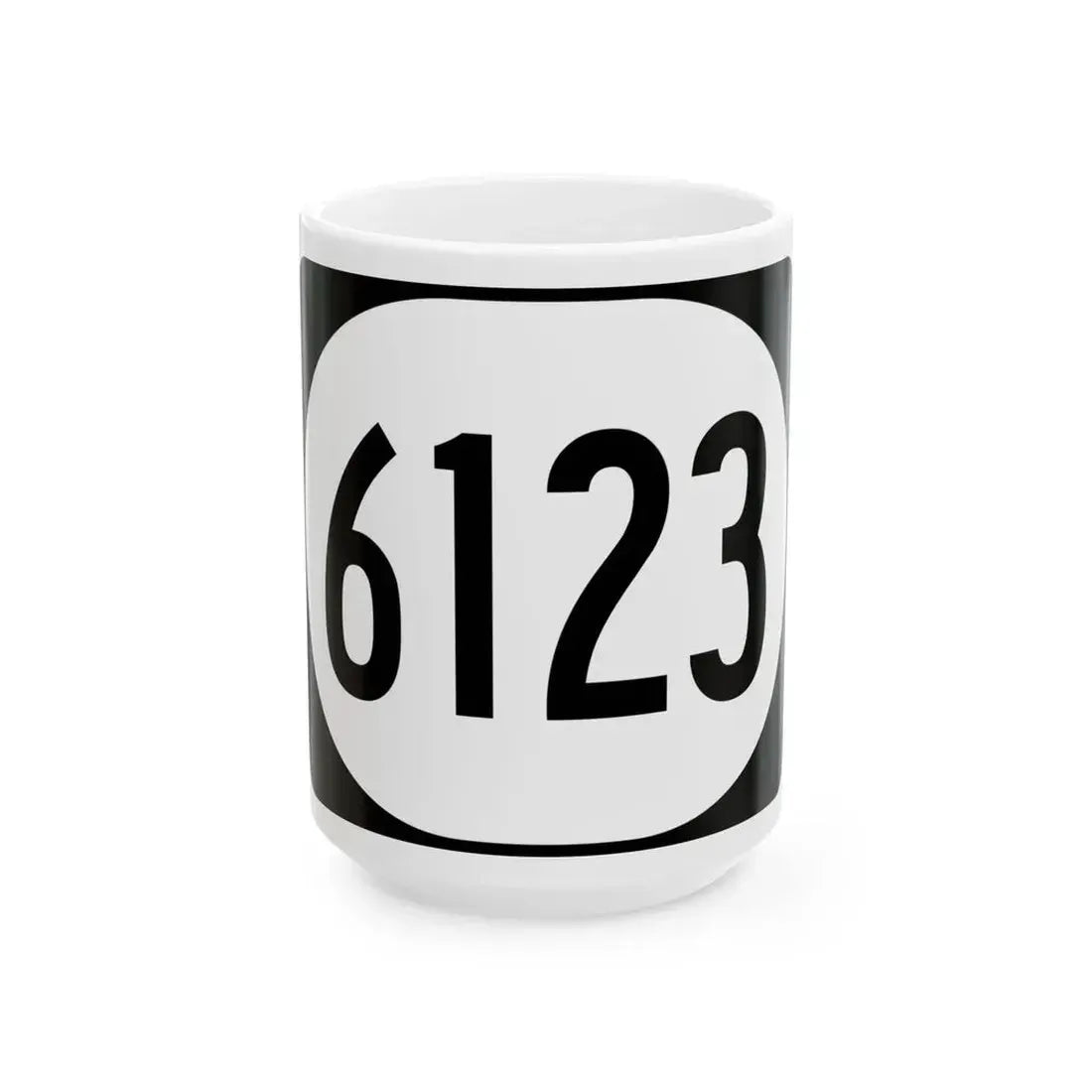 Elongated circle 6123 (Kentucky) (Road Sign) White Coffee Mug 15oz - Go Mug Yourself