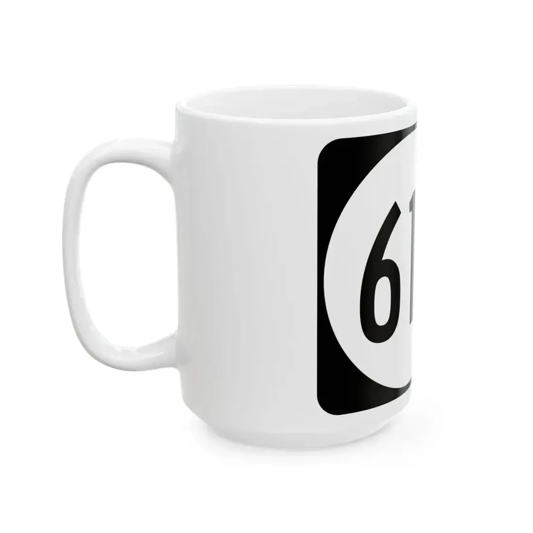 Elongated circle 6123 (Kentucky) (Road Sign) White Coffee Mug - Go Mug Yourself