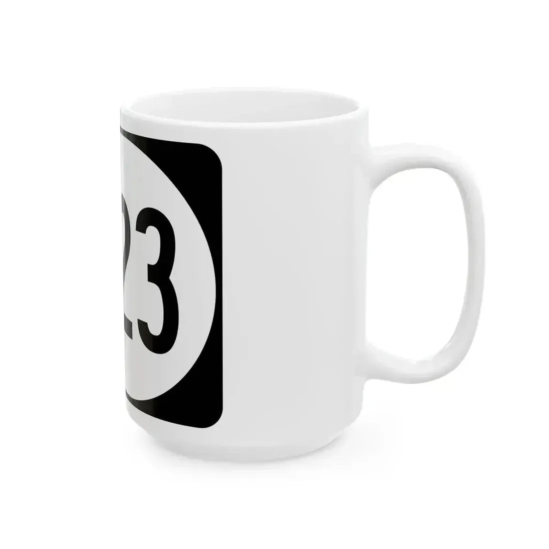 Elongated circle 6123 (Kentucky) (Road Sign) White Coffee Mug - Go Mug Yourself