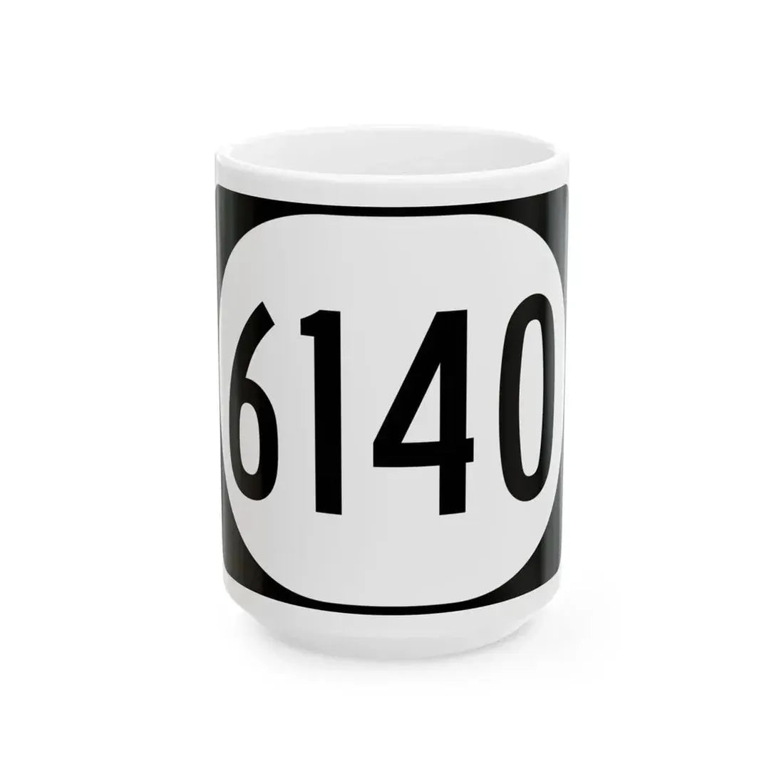 Elongated circle 6140 (Kentucky) (Road Sign) White Coffee Mug 15oz - Go Mug Yourself