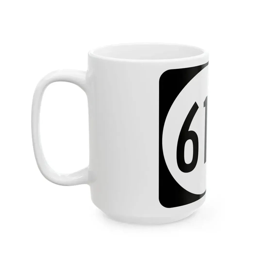 Elongated circle 6140 (Kentucky) (Road Sign) White Coffee Mug - Go Mug Yourself