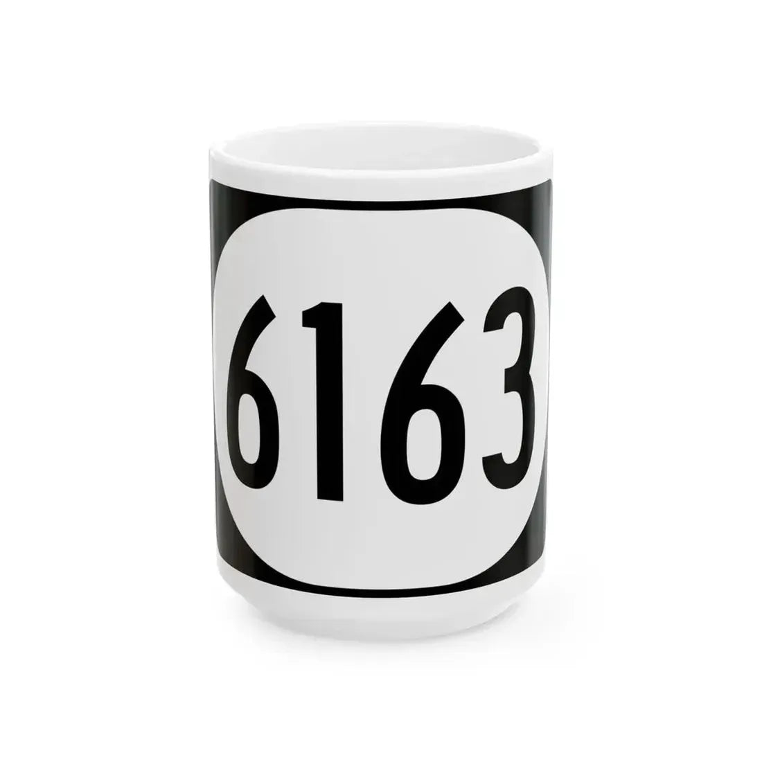 Elongated circle 6163 (Kentucky) (Road Sign) White Coffee Mug 15oz - Go Mug Yourself