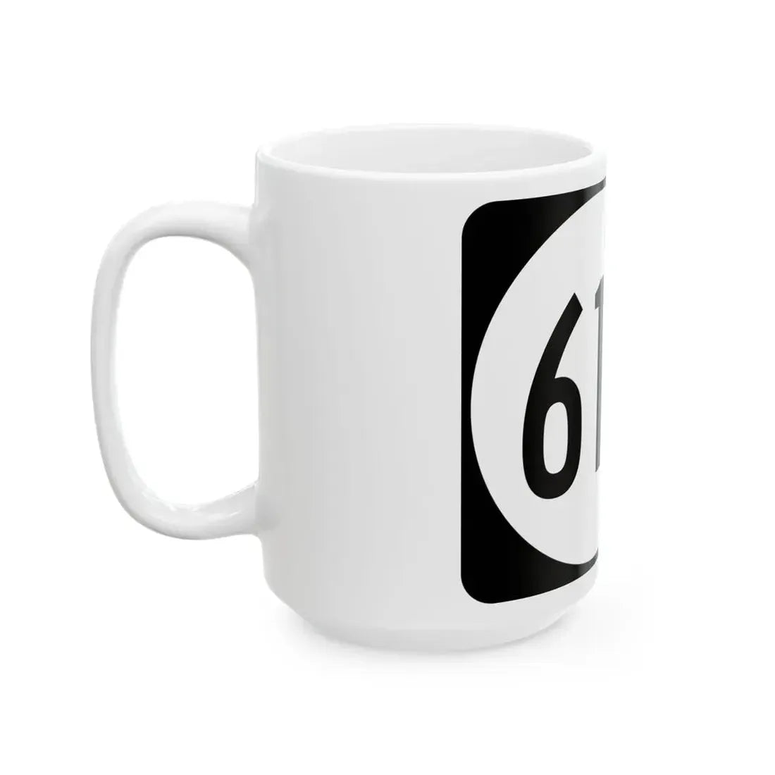 Elongated circle 6163 (Kentucky) (Road Sign) White Coffee Mug - Go Mug Yourself
