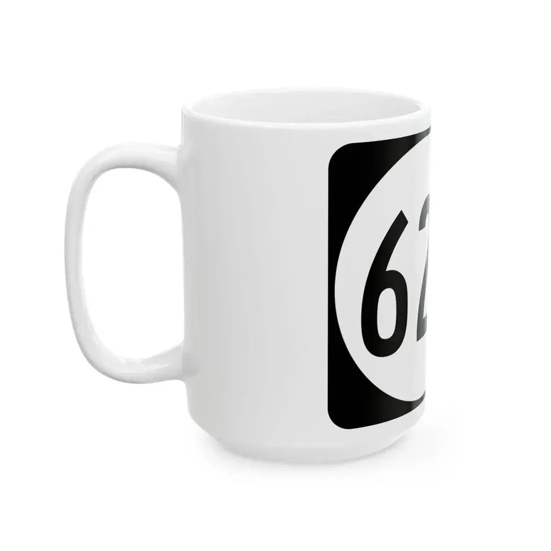 Elongated circle 6279 (Kentucky) (Road Sign) White Coffee Mug - Go Mug Yourself